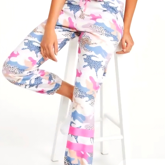 Sundry Abstract Print Camo Joggers | - Picture 1 of 4